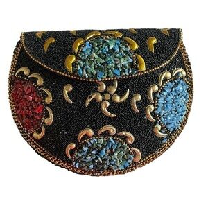 RAMLA mosaic handbag with chain strap handmade in Morocco NWOT